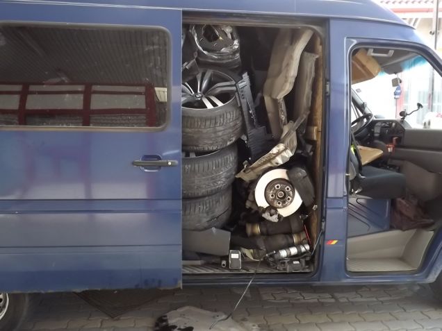 Stolen BMW X6 Found Dismantled in Mercedes Sprinter Van
