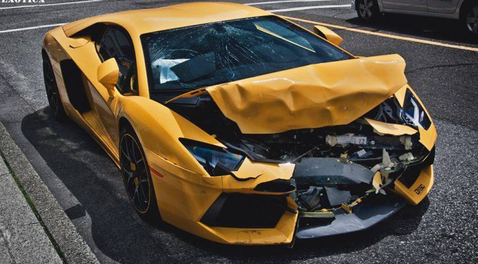 Lamborghini Aventador Wrecked in Vancouver 