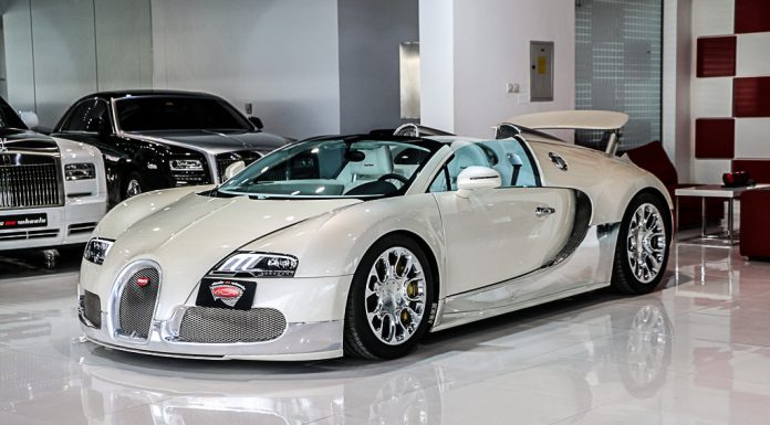 Stunning White and Chrome 2013 Bugatti Veyron Grand Sport For Sale