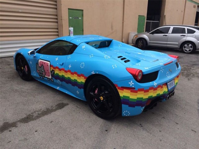 Deadmau5's Nyan Cat Ferrari 458 Spider For Sale