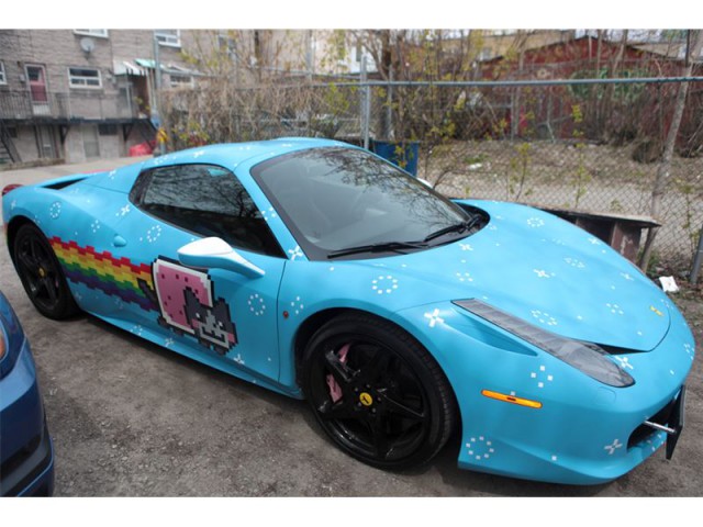 Deadmau5's Nyan Cat Ferrari 458 Spider For Sale