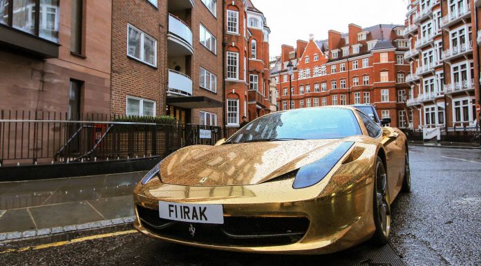 Chrome Gold Ferrari 458