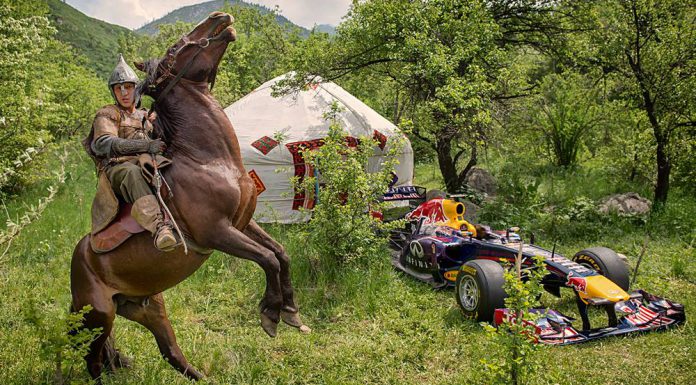 Red Bull RB10 F1 Car in the Wild in Kazakhstan