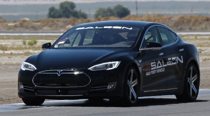 Modified Saleen Tesla Model S Prototype Spied Testing