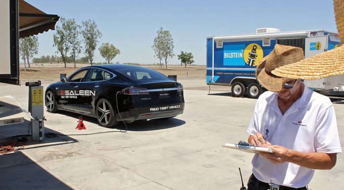 Modified Saleen Tesla Model S Prototype Spied Testing