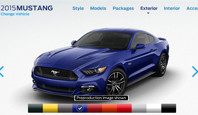 2015 Ford Mustang Online Configurator Launched