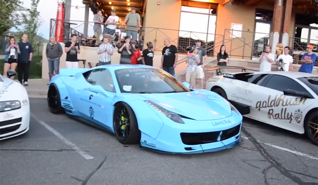 Video: Ridiculous Liberty Walk Ferrari 458 Italia With Armytrix Revs!