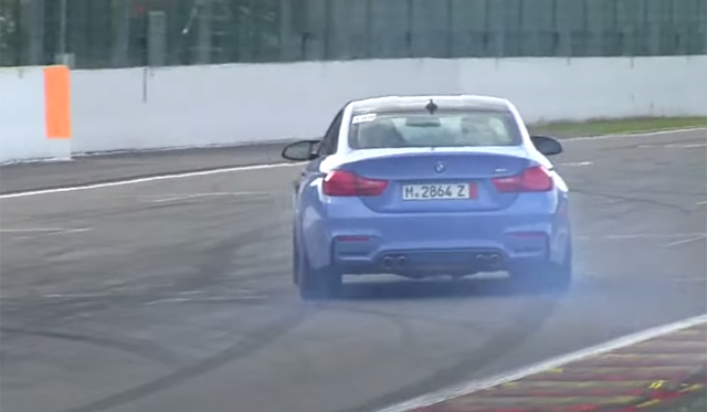 Video: 2014 BMW M4 Coupe Drifting at Spa!