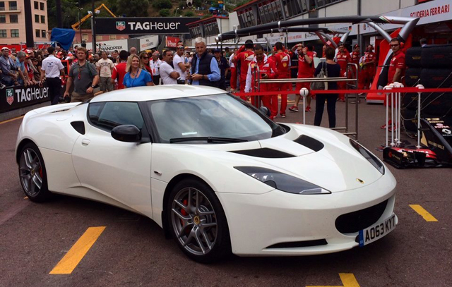 F1 Driver Pastor Maldonado Given White Lotus Evora S