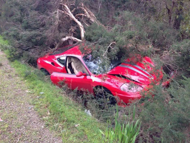 Ferrari 360 Modena Wrecked in Melbourne Australia 