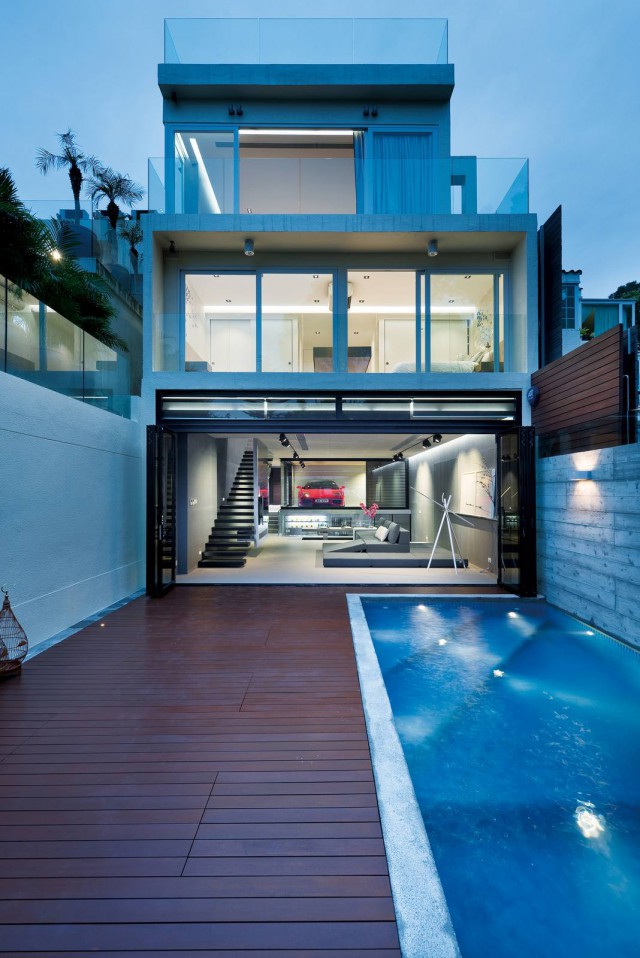 Stunning Hong Kong Mansion Has Room for Owner's Ferrari!