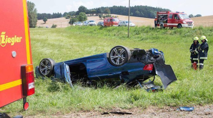 BMW M5 Crashes Heavily in Hungary 