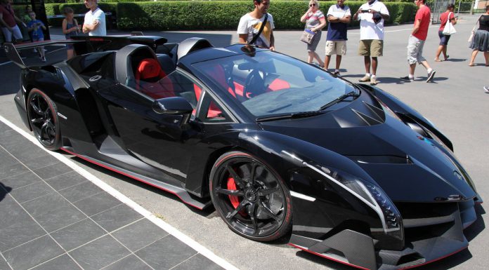 Black Lamborghini Veneno Roadster  