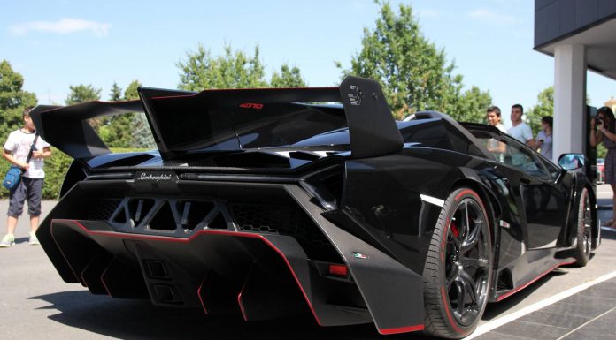 Black Lamborghini Veneno Roadster  
