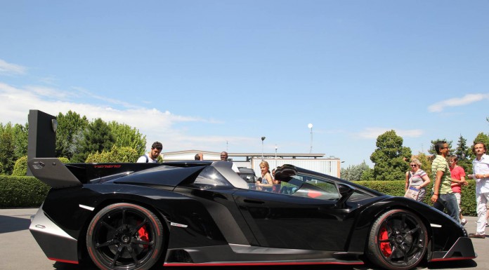 Black Lamborghini Veneno Roadster  