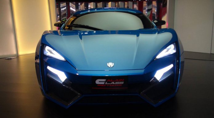 Blue Lykan Hypersport in Dubai