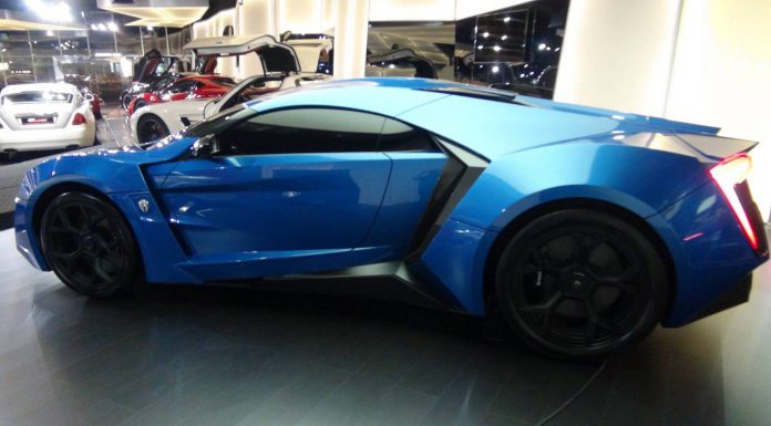 Blue Lykan Hypersport in Dubai