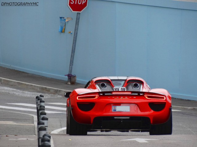 Red Porsche 918 Spyder Spotted in Monaco