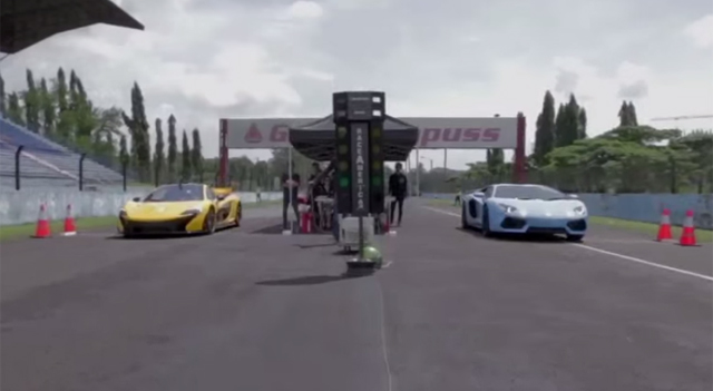 Video: McLaren P1 vs Lamborghini Aventador in Indonesian Drag Race!