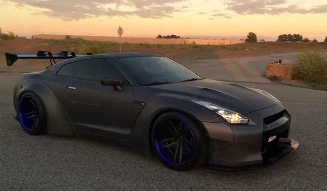 Video: Matte Grey Nissan GT-R by Liberty Walk is Insane!