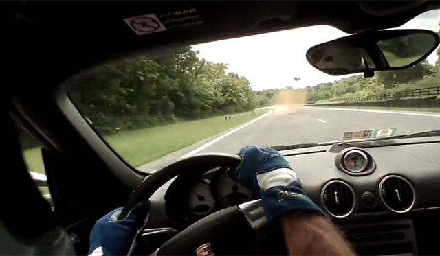 Video: Porsche 911 Hits Deer at Race Track!