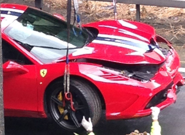 Ferrari 458 Speciale Crashes in the U.K.