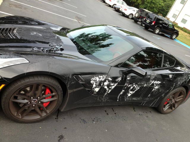 Chevrolet Corvette Stingray Gets Acid Attacked