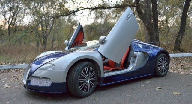 Overkill: Bugatti Veyron Replica with Lamborghini Doors