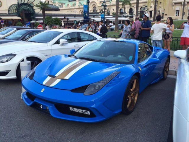 Blue Ferrari 458 Speciale