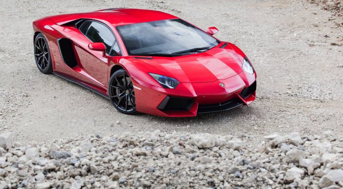 Gallery: Red Lamborghini Aventador With Black Wheels is Gorgeous