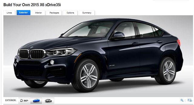Second Generation BMW X6 Online Configurator Goes Online