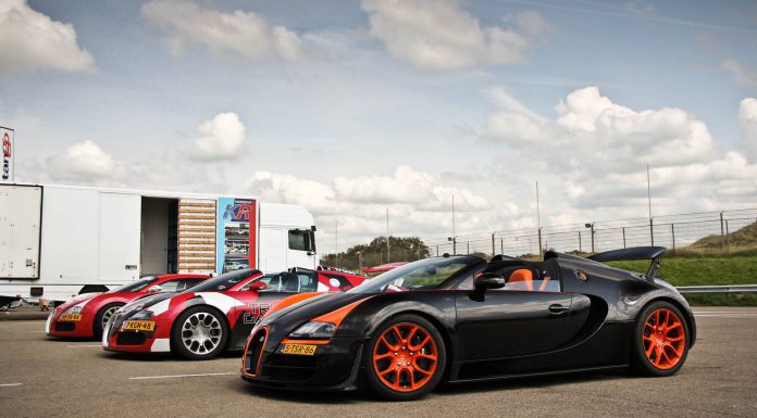 Photo of the Day: Three Bugatti Veyrons at Zandvoort Circuit