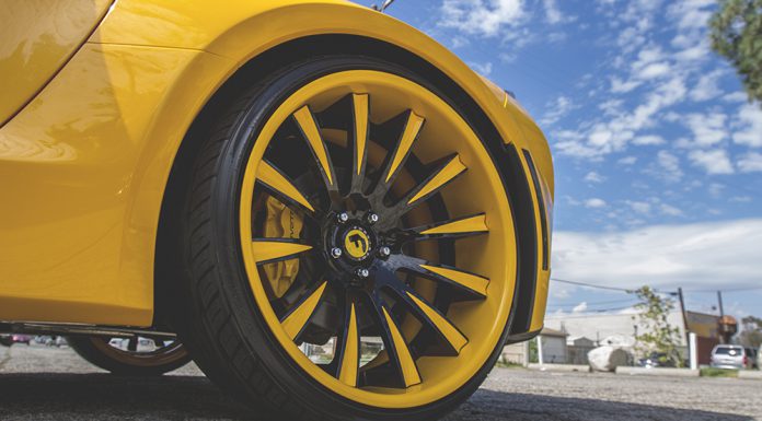 Yellow Forgiato Widebody Chevrolet Corvette