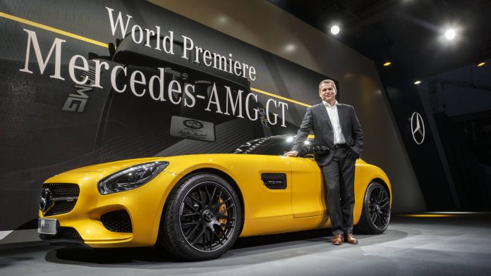 Tobias Moers pictured with the AMG GT