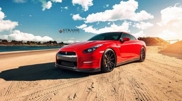 Vibrant Red 700hp Nissan GT-R Alpha 7 with Strasse Wheels