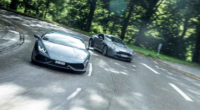 Photo of the Day: Aston Martin V12 Vantage and Lamborghini Huracan 