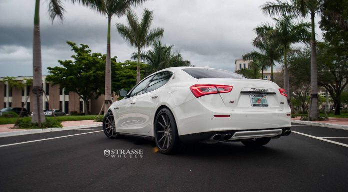 Stunning Bianco Maserati Ghibli S Q4 with Strasse Wheels