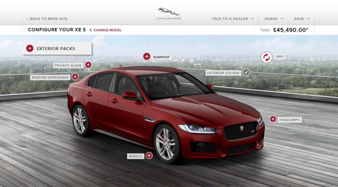 Jaguar XE Online Configuration Launched 