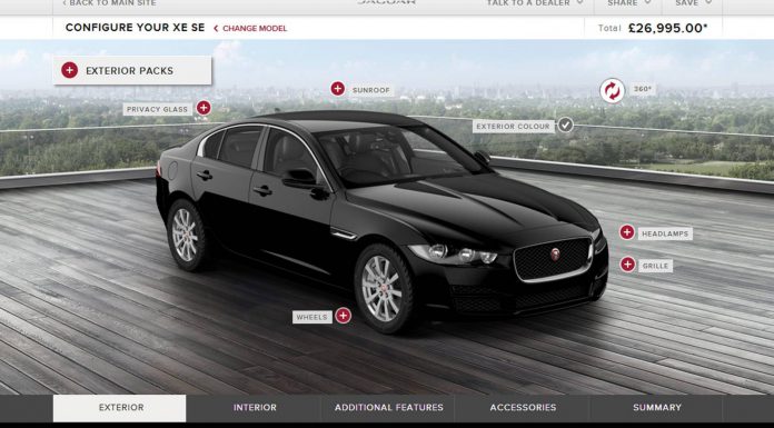 Jaguar XE Online Configuration Launched 