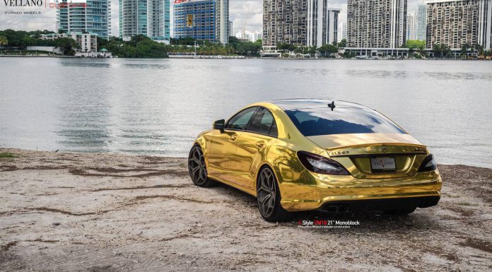 Gold Mercedes-Benz CLS63 AMG