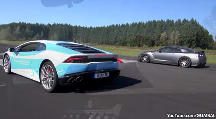 Video: Lamborghini Huracan Takes on Tuned Nissan GT-Rs