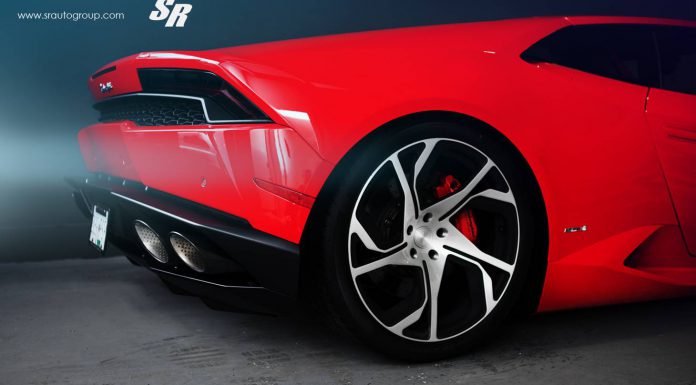 Red Lamborghini Huracan with Silver PUR Wheels 