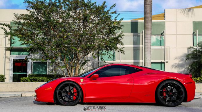 Rosso Corsa Ferrari 458 Italia with Strasse Wheels