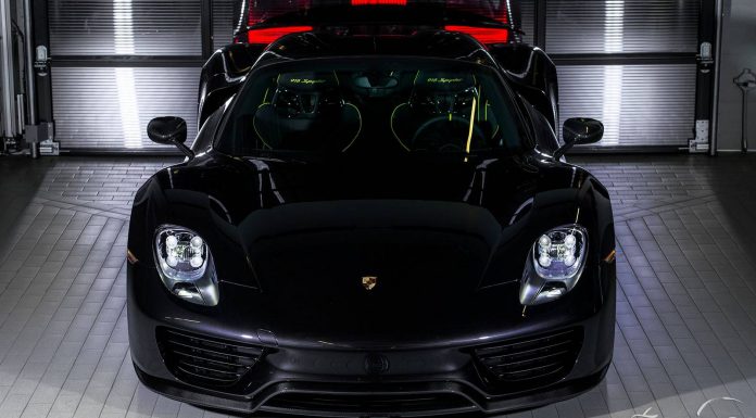 Black Porsche 918 Spyder Weissach Edition