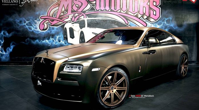 Choco Gold Rolls-Royce Wraith by MS Motors 