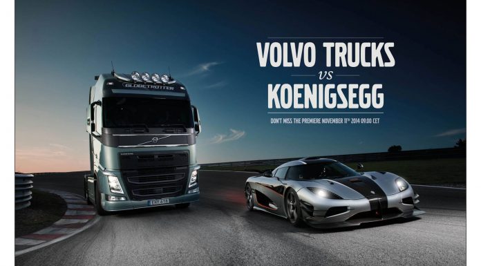 Volvo FH and a Koenigsegg One:1