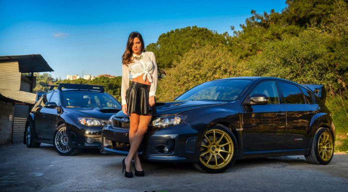 Cars and Girls: Krystelle Drouby Dazzles a BMW and STI Duo