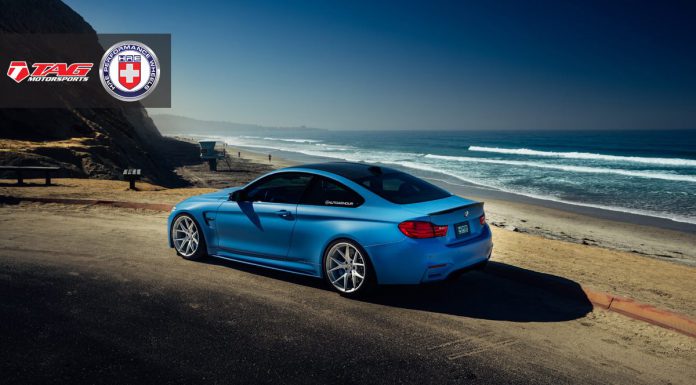 Yas Marina Blue BMW M4 with Brushed Ice HRE Wheels 