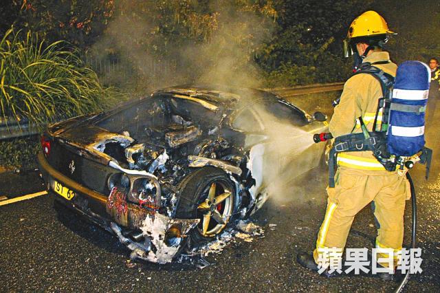 Ferrari 360 on Fire  in Hong Kong 