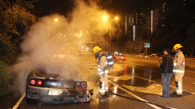 Ferrari 360 on Fire  in Hong Kong 
